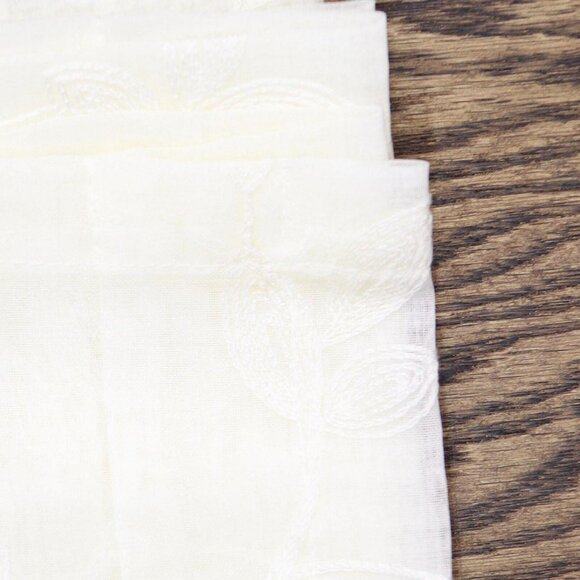 NEW Regal Home Embroidered Rod Pocket Tailored Valance Ivory Off White 50" x 15" - Picture 6 of 9